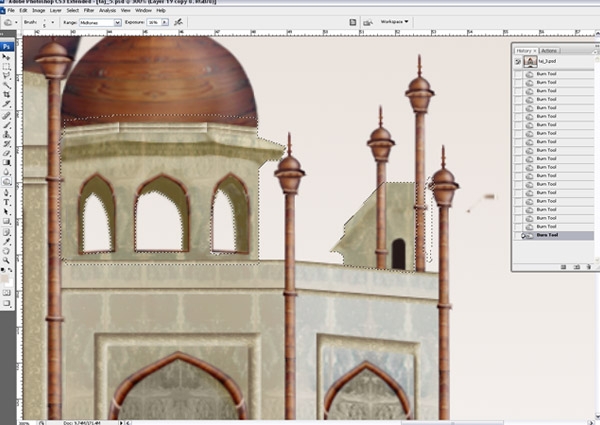 Creation of Taj Mahal: Step 6